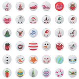 16mm Christmas Wooden Beads Santa Snowman Spacer for DIY Jewelry Making