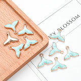 Enamel Fish Tail Charms Multicolor Pendant Charms for Jewelry Making