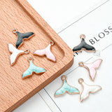 Enamel Fish Tail Charms Multicolor Pendant Charms for Jewelry Making