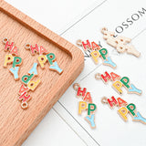 Colorful HAPPY Letter Charms Drop Oil Enamel Pendant DIY Supplies