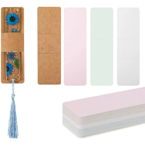 Paper Blank Bookmarks Sleeves Cover Cards for DIY Gift Supplies