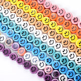 10/20/30pcs Ceramic Smiley Face Beads 10mm Loose Spacer Beads Jewelry Making DIY