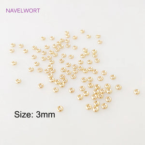 Spacer Flat Beads, 18K Plated Separators for Bracelet Necklace DIY, 30pcs