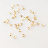 Spacer Flat Beads, 18K Plated Separators for Bracelet Necklace DIY, 30pcs