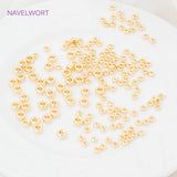 Spacer Flat Beads, 18K Plated Separators for Bracelet Necklace DIY, 30pcs