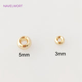 Spacer Flat Beads, 18K Plated Separators for Bracelet Necklace DIY, 30pcs