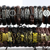 Vintage Charm Leather Bracelets for Women Men