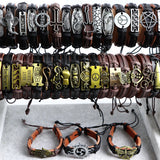 Vintage Charm Leather Bracelets for Women Men