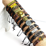 Vintage Charm Leather Bracelets for Women Men