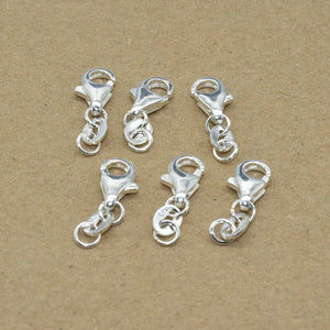 10-100PCS 17x6MM Silver Copper Water Drop Lobster Clasp DIY Jewelry Findings