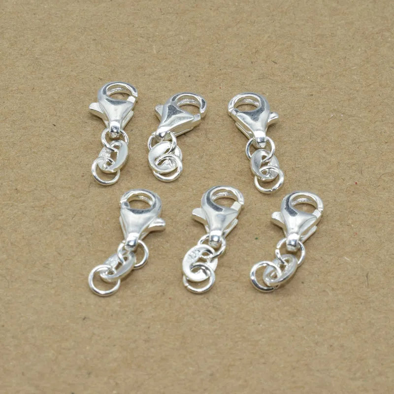10-100PCS 17x6MM Silver Copper Water Drop Lobster Clasp DIY Jewelry Findings