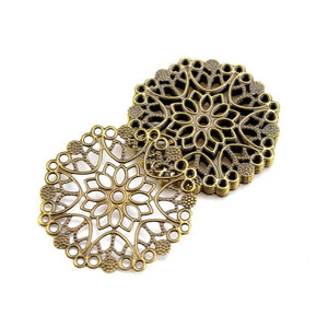 10/20/50/100pcs Flower Filigree Embellishments 35mm 50mm