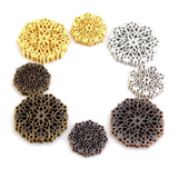 10/20/50/100pcs Flower Filigree Embellishments 35mm 50mm