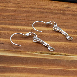 925 Sterling Silver Gourd Earring Clasp & Hooks Leverback Fittings