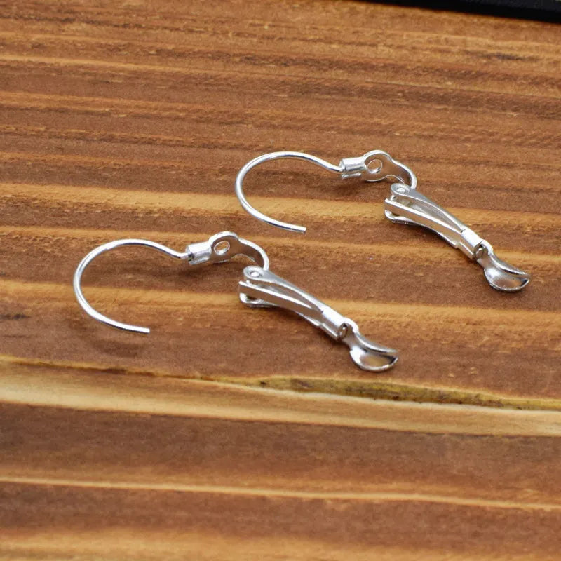 925 Sterling Silver Gourd Earring Clasp & Hooks Leverback Fittings
