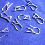 925 Silver Bail Pinch Clasps&Hook Ear 10*18MM