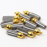 50Pcs 38mm Suede Faux Leather Tassel DIY Pendant Charms Findings