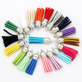 38mm Leather Tassel Fringe Keychain Strap Jewelry Fiber Fringe Suede Tassel Key