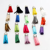 38mm Leather Tassel Fringe Keychain Strap Jewelry Fiber Fringe Suede Tassel Key