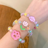 Girls Glass Friendship Bracelet with Popcorn Beads