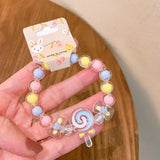 Girls Glass Friendship Bracelet with Popcorn Beads