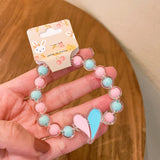 Girls Glass Friendship Bracelet with Popcorn Beads