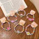 Girls Glass Friendship Bracelet with Popcorn Beads