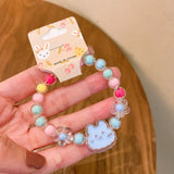 Girls Glass Friendship Bracelet with Popcorn Beads