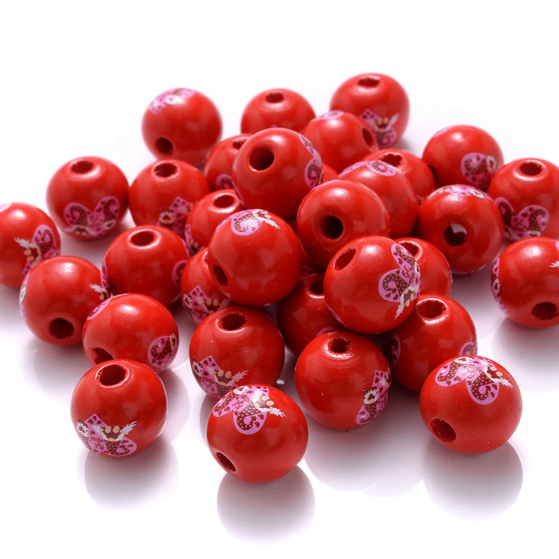 15mm Natural Wooden Beads Round Spacer Beads For DIY Decoration