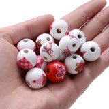 15mm Natural Wooden Beads Round Spacer Beads For DIY Decoration