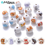 15mm Wooden Animal Spacer Beads DIY Home Decor