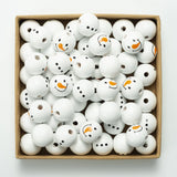 16mm Snowman Wood Beads for Jewelry Making DIY Bracelet Necklace