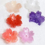 Resin Flower Beads Caps Cherry Blossoms Petal Charms Pendants