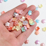 Resin Flower Beads Caps Cherry Blossoms Petal Charms Pendants
