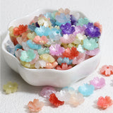 Resin Flower Beads Caps Cherry Blossoms Petal Charms Pendants