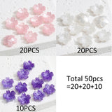 Resin Flower Beads Caps Cherry Blossoms Petal Charms Pendants