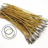 Stainless Steel Keychain Tag Rope Wire Cable Loop Screw Lock Ring Keyring