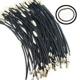 Stainless Steel Keychain Tag Rope Wire Cable Loop Screw Lock Ring Keyring