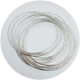 Women's Etched Dimpled Circle Bangles Bracelets Gift