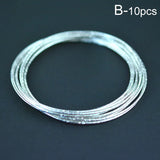Women's Etched Dimpled Circle Bangles Bracelets Gift