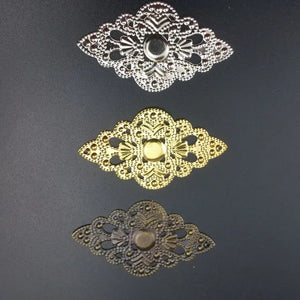 10-20 pcs Metal Filigree Flowers Charms for Jewelry DIY