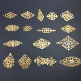 10-20 pcs Metal Filigree Flowers Charms for Jewelry DIY