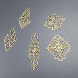10-20 pcs Metal Filigree Flowers Charms for Jewelry DIY