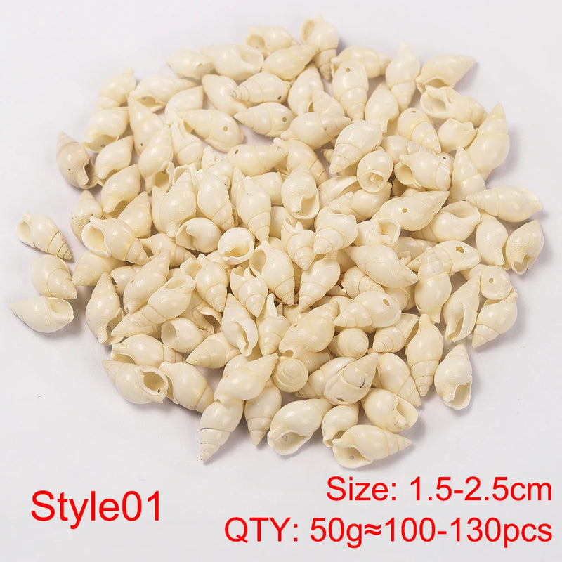 50g Sea Shell Beads for Jewelry Making DIY Necklace Bracelet Accessories