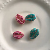 Natural Shell Bead Painted Colors Jewelry Beads 100Pcs