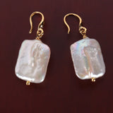Square Baroque Pearl Earrings 18k Drop Classic Accessories Gift Wedding
