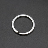 Stainless Steel Key Rings with Spring Buckle 10/20PCS 15-32mm Split Ring