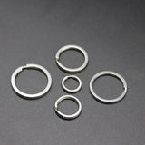 Stainless Steel Key Rings with Spring Buckle 10/20PCS 15-32mm Split Ring