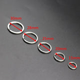 Stainless Steel Key Rings with Spring Buckle 10/20PCS 15-32mm Split Ring