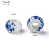 10-20PCS Printed Porcelain Beads for DIY Jewelry Making